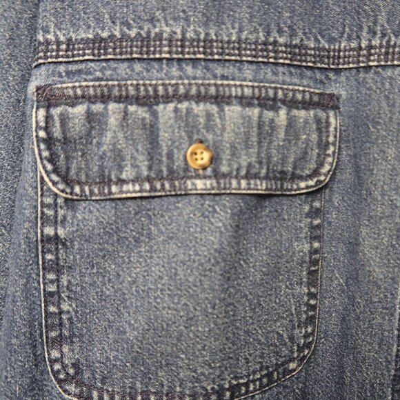 Men's Woolrich Denim Shirt Jacket Size Large - Picture 5 of 10